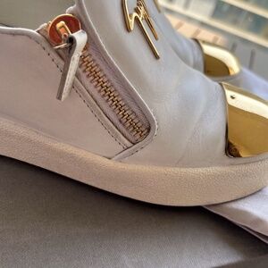 GIUSEPPE ZANOTTI WOMENS LEATHER TRAINERS SIZE EU37.5 US7